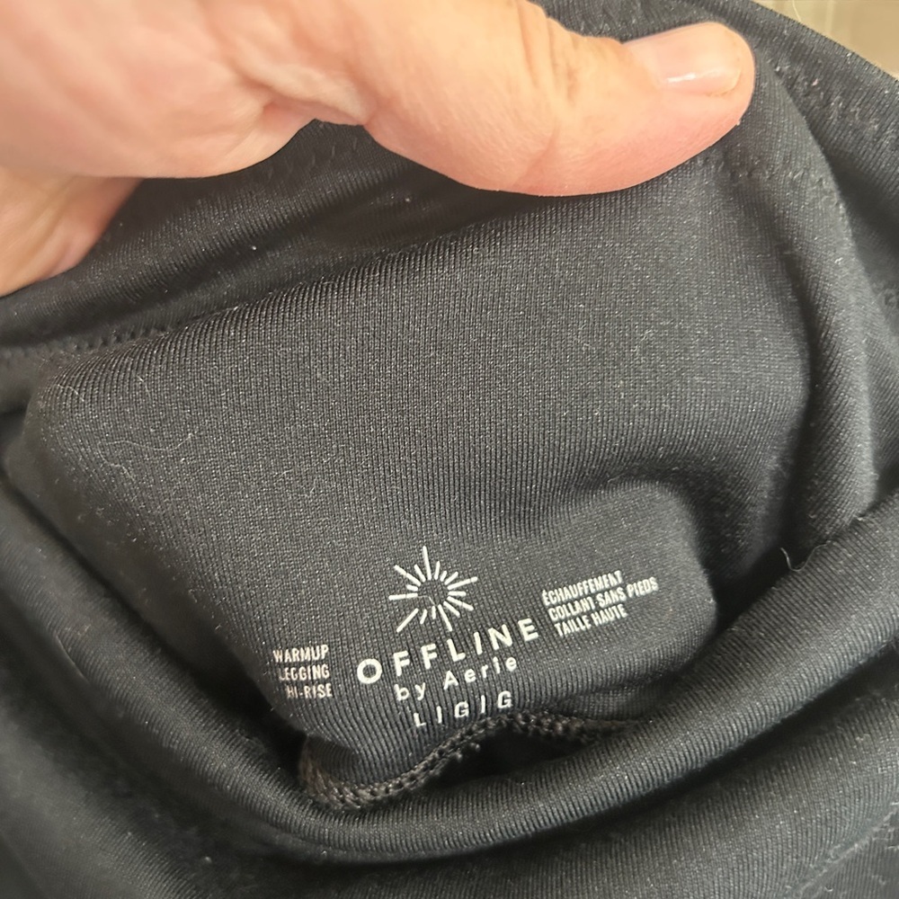 Aerie Black High-Waisted Offline Warm up  Leggings size L - Picture 4 of 8